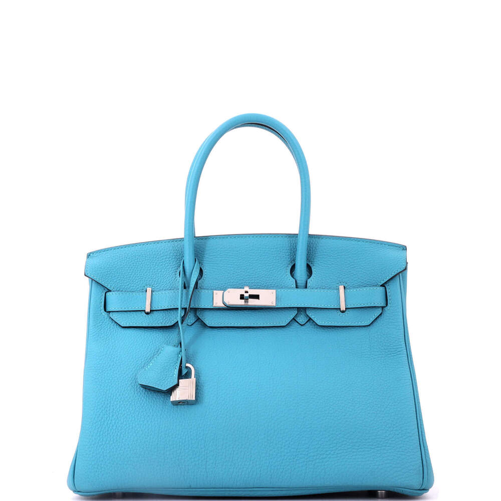 Hermes Birkin 30 Blue Togo with Palladium Hardware